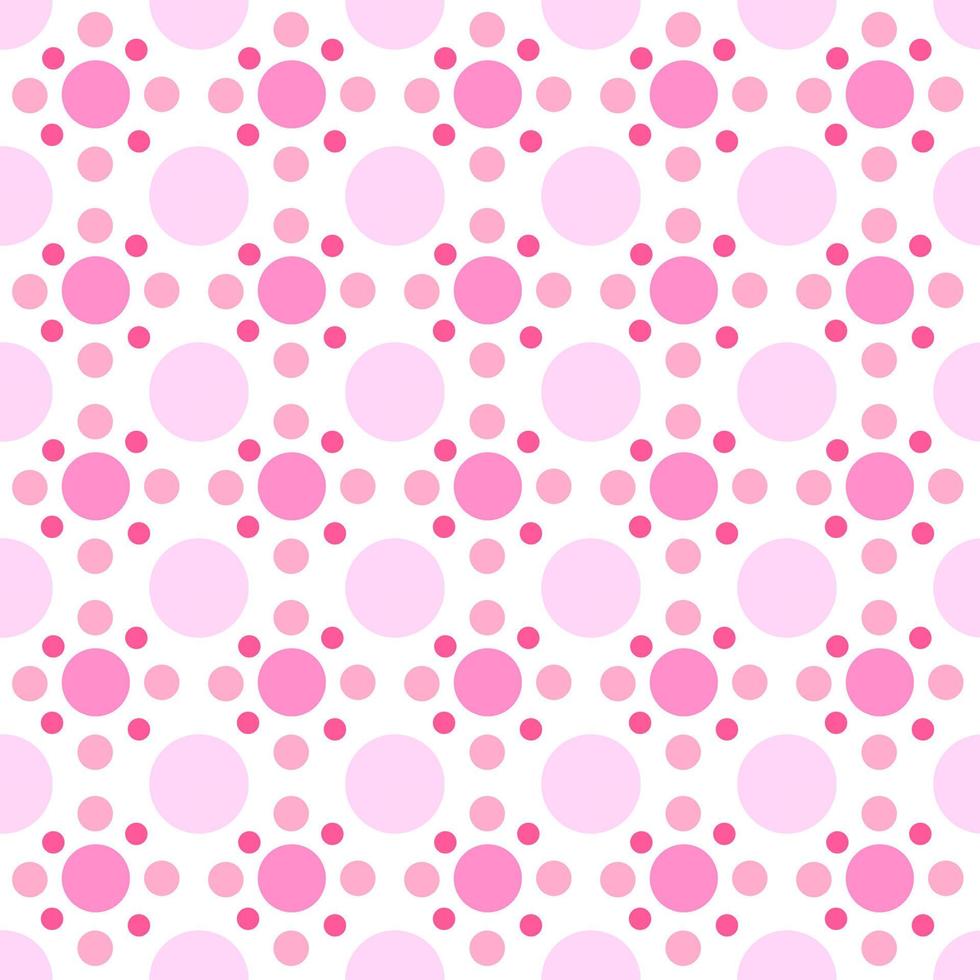 seamless pink polka dots pattern vector
