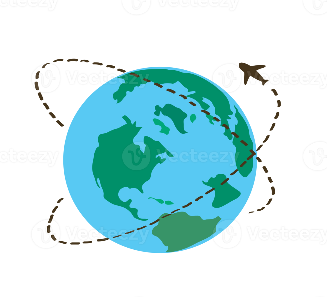 viajar ao redor do símbolo do ícone do mundo png