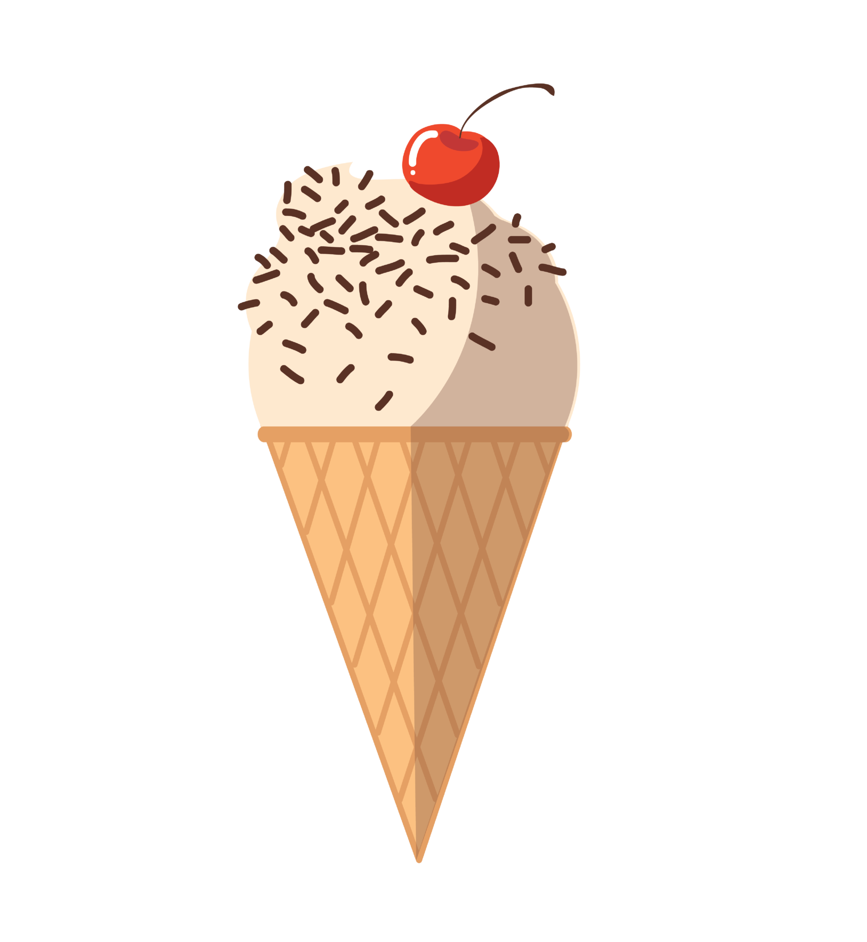 ice cream cone in flat style 12621400 PNG