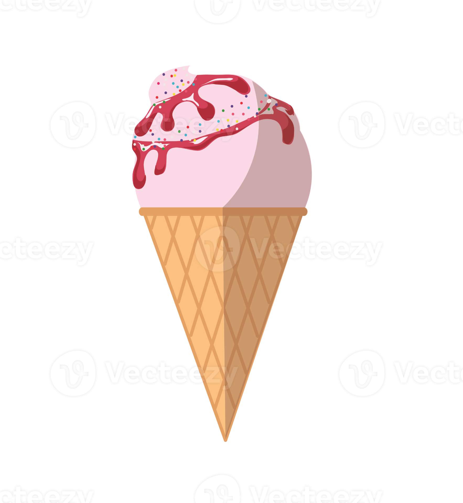 ice cream cone in flat style 12621401 PNG