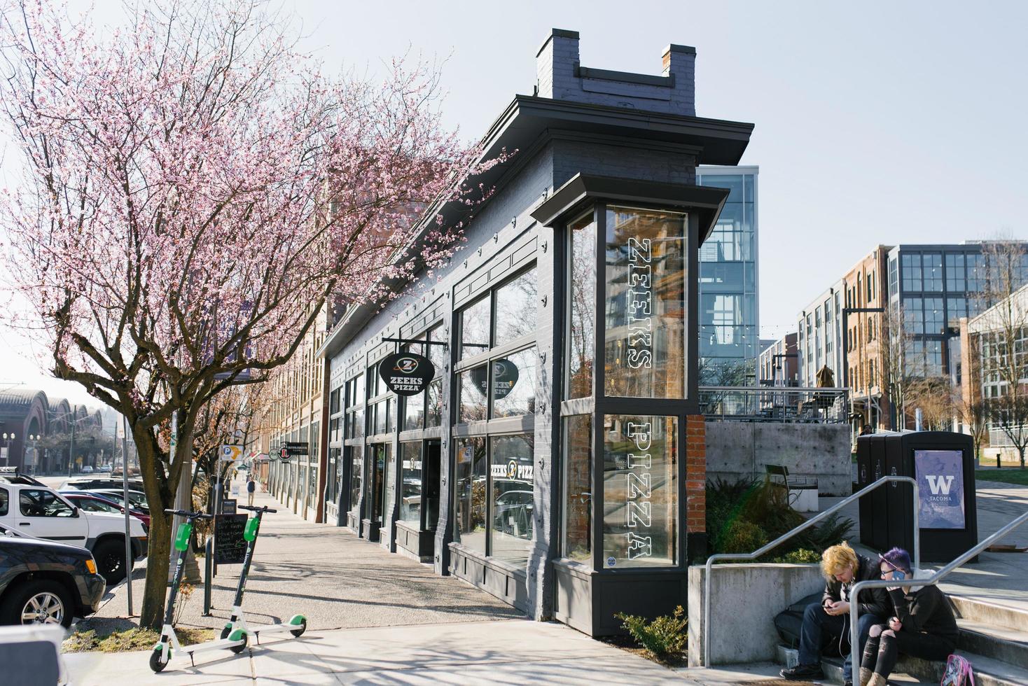 Tacoma, Washington, USA. March 2021. One of the streets downtown photo