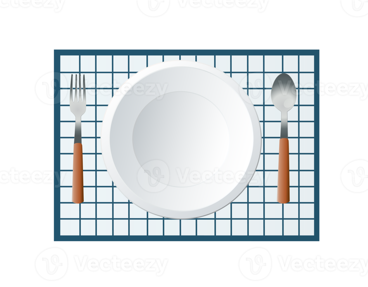 il giro piatto con forchetta e coltello illustrazione png