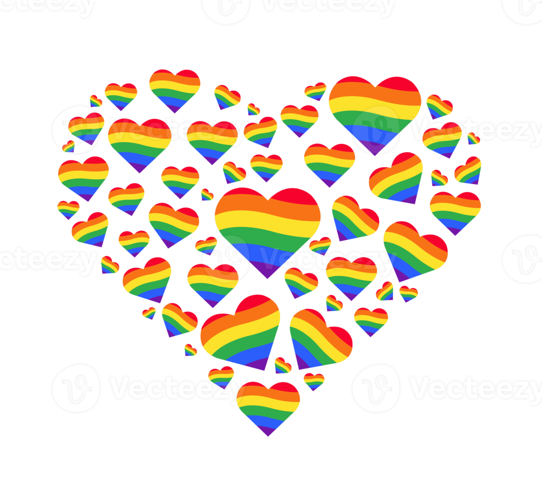 rainbow heart rainbow flag. png