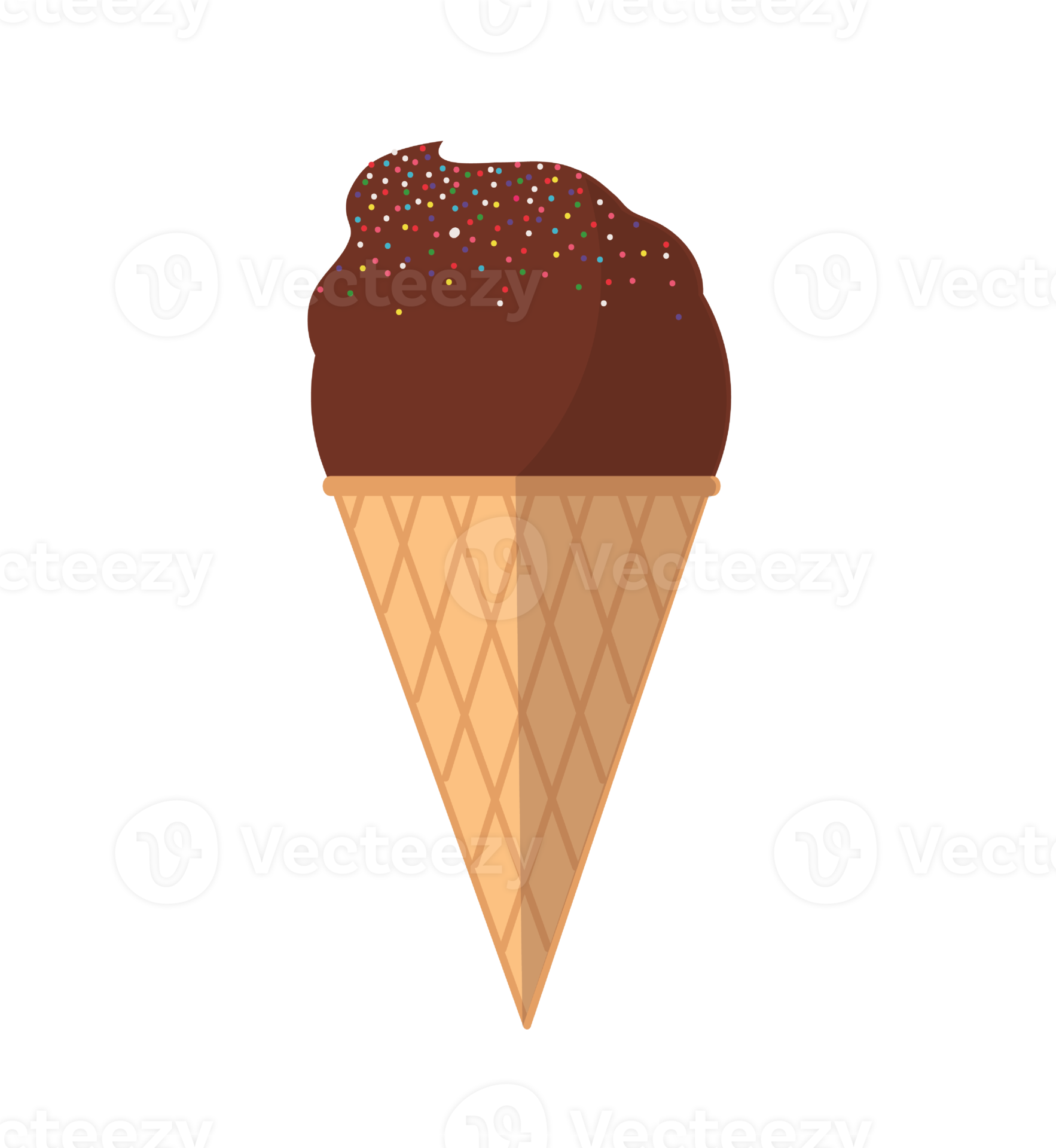 ice cream cone in flat style 12621505 PNG