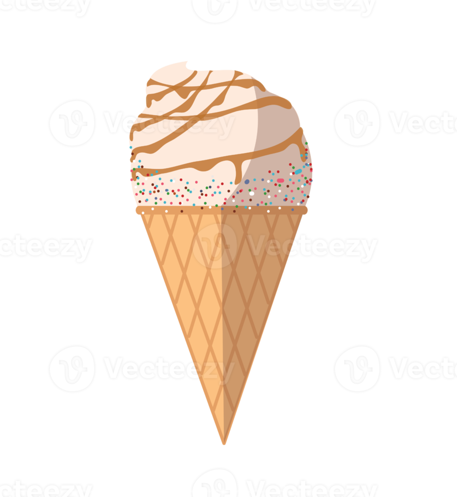 Free ice cream cone in flat style 12621549 PNG with Transparent Background