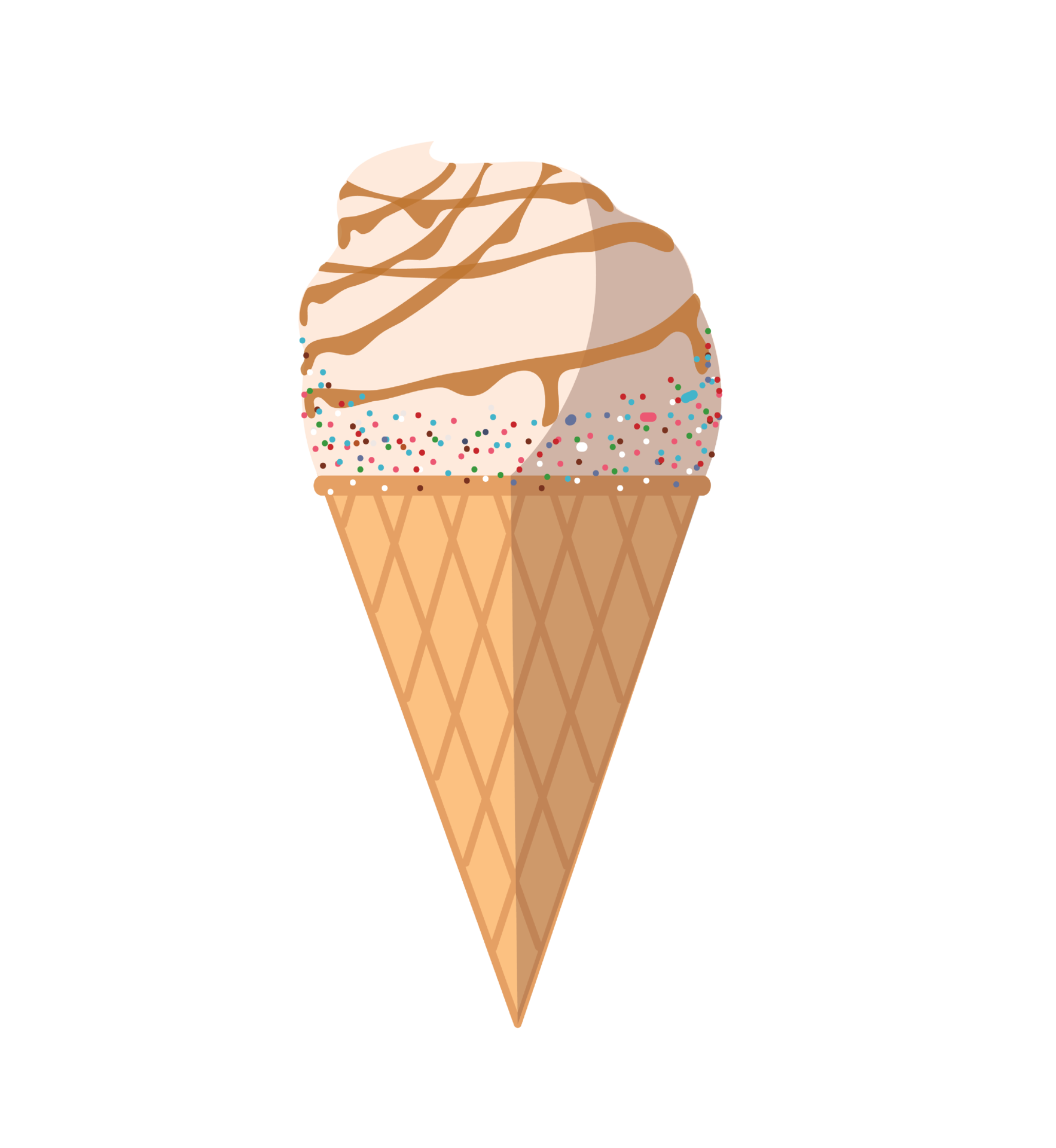 Free ice cream cone in flat style 12621549 PNG with Transparent Background