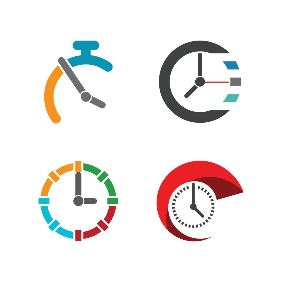 clock logo icon vector