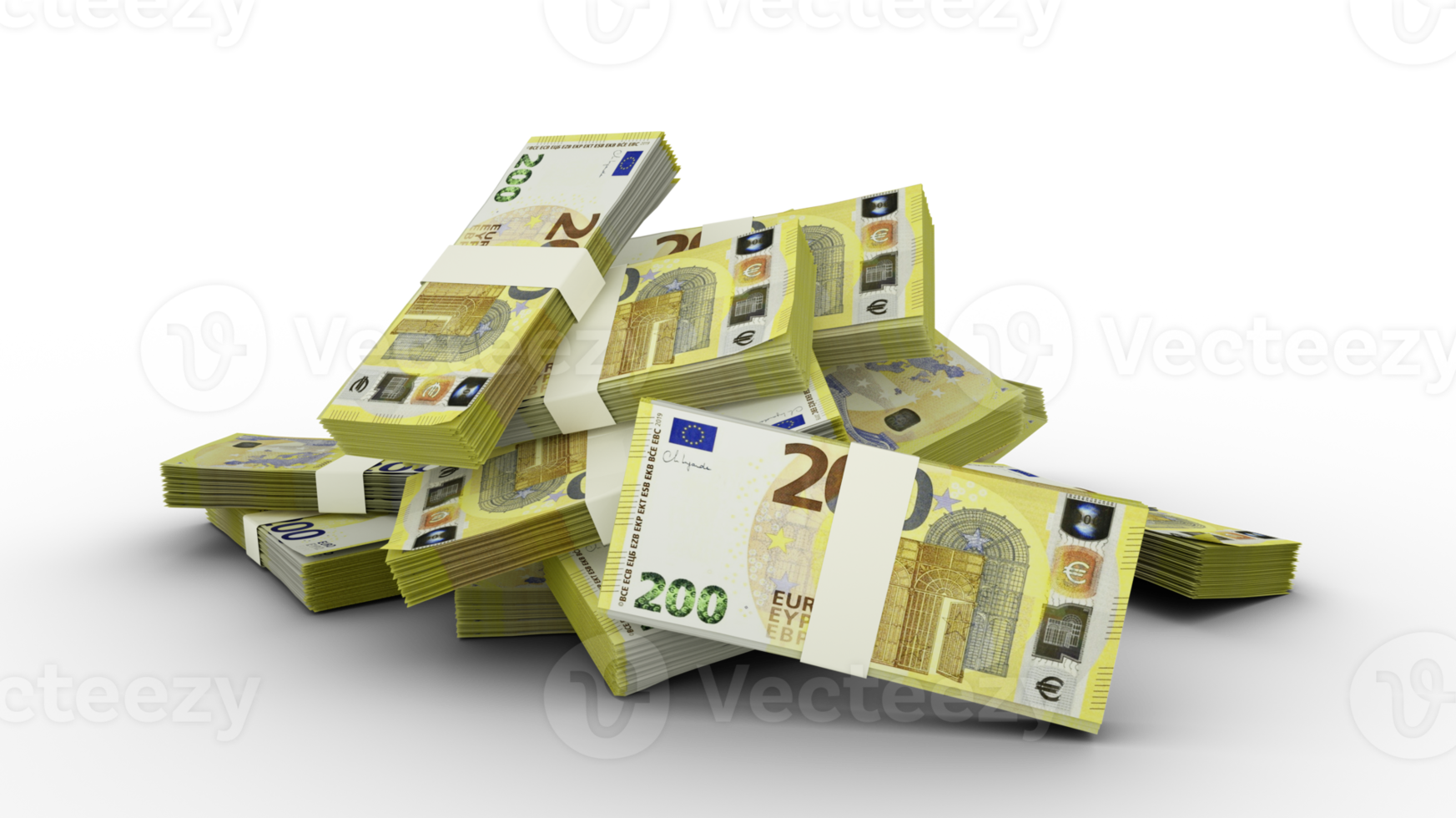 Pile 3d De Billets En Euros 12621736 PNG