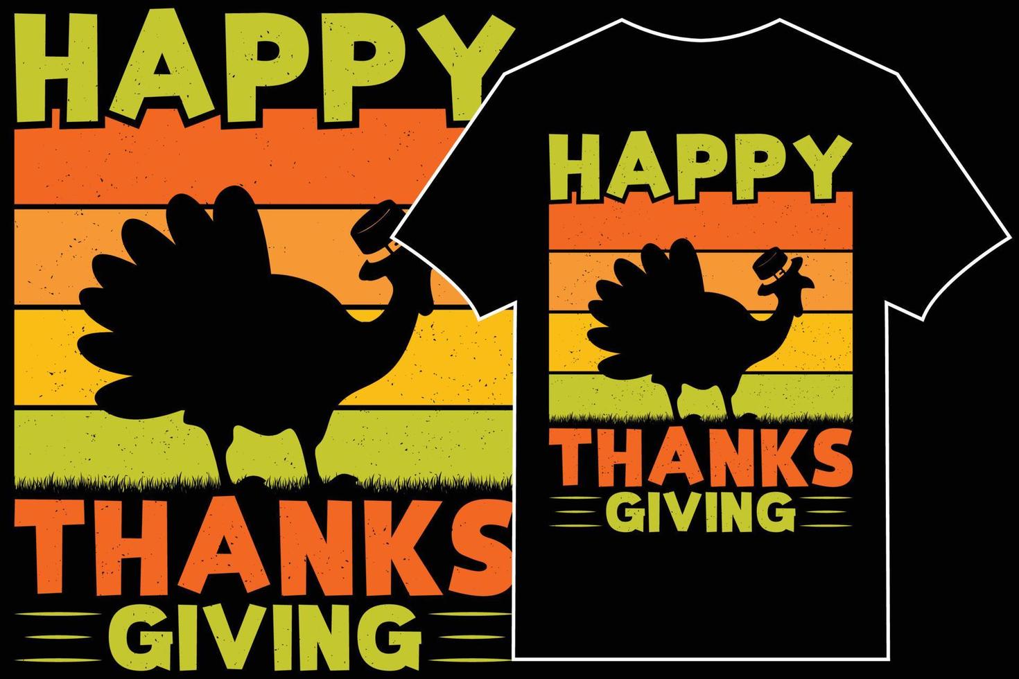 Thanksgiving t-shirt design vector. Happy Thanksgiving vector