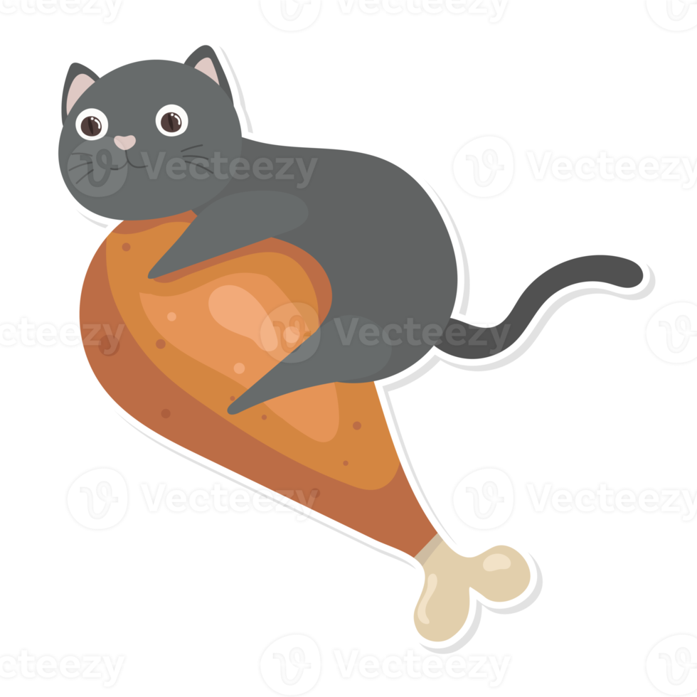 cat and food cartoon png