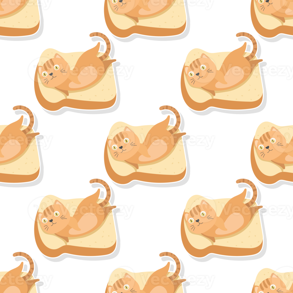 cat and food pattern png