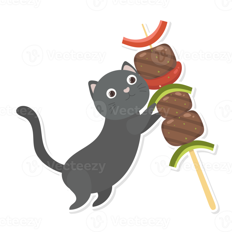 cat and food cartoon png