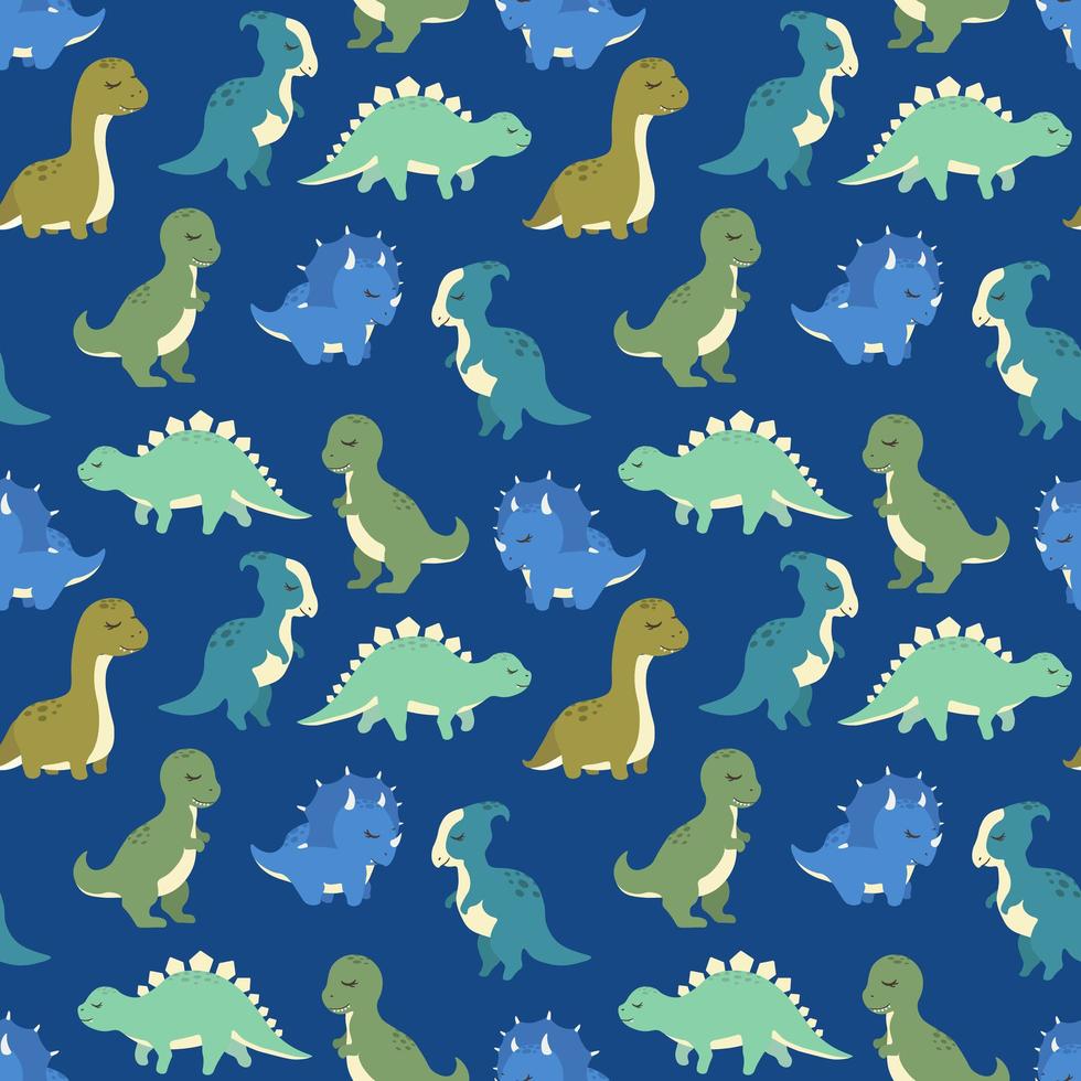 Dinosaurs seamless patterns. You may create awesome fabric and pillow design photo