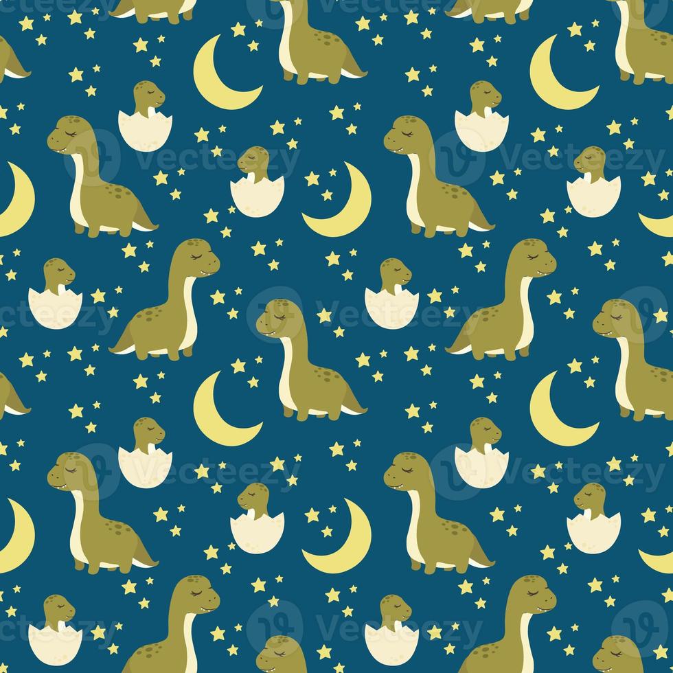 Dinosaurs seamless patterns. You may create awesome fabric and pillow design photo