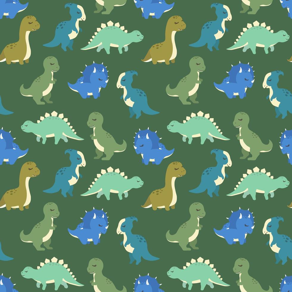 Dinosaurs seamless patterns. You may create awesome fabric and pillow design photo