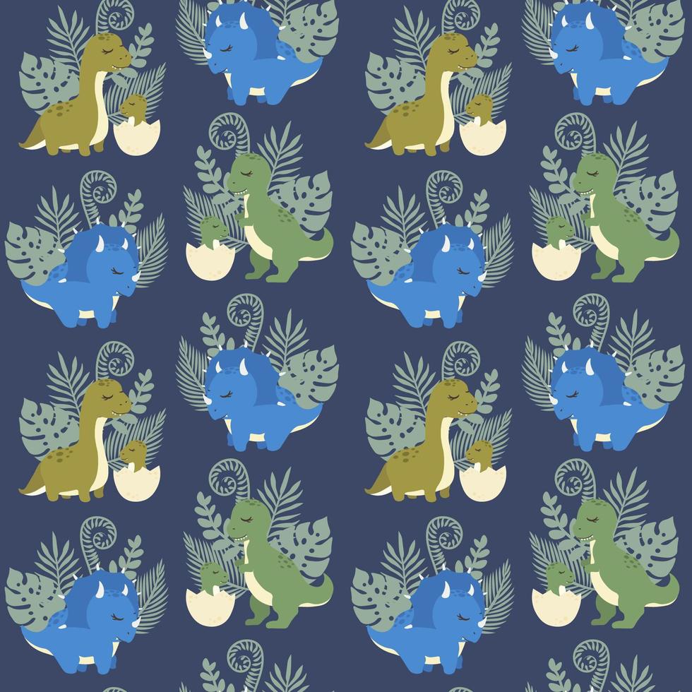 Dinosaurs seamless patterns. You may create awesome fabric and pillow design photo