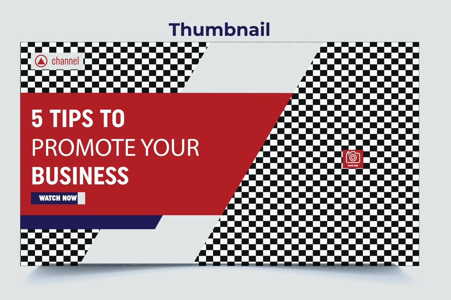 Business thumbnail  and video thumbnail template vector