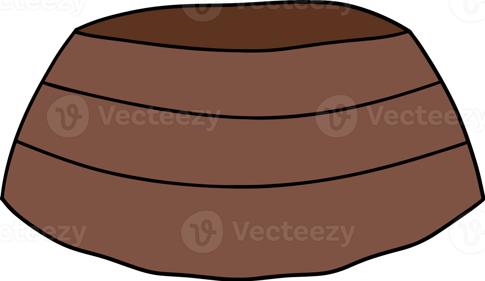 Wooden Plant Pot illustration png