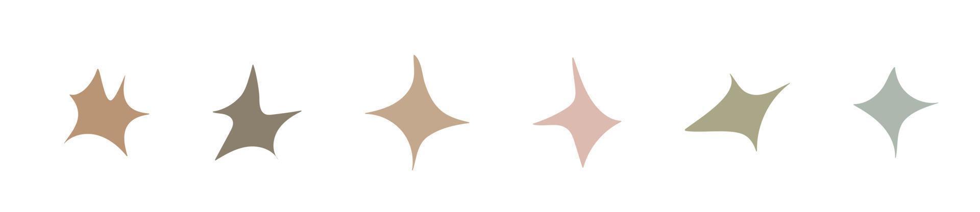 Hand drawn stars scandinavian style vector illustration