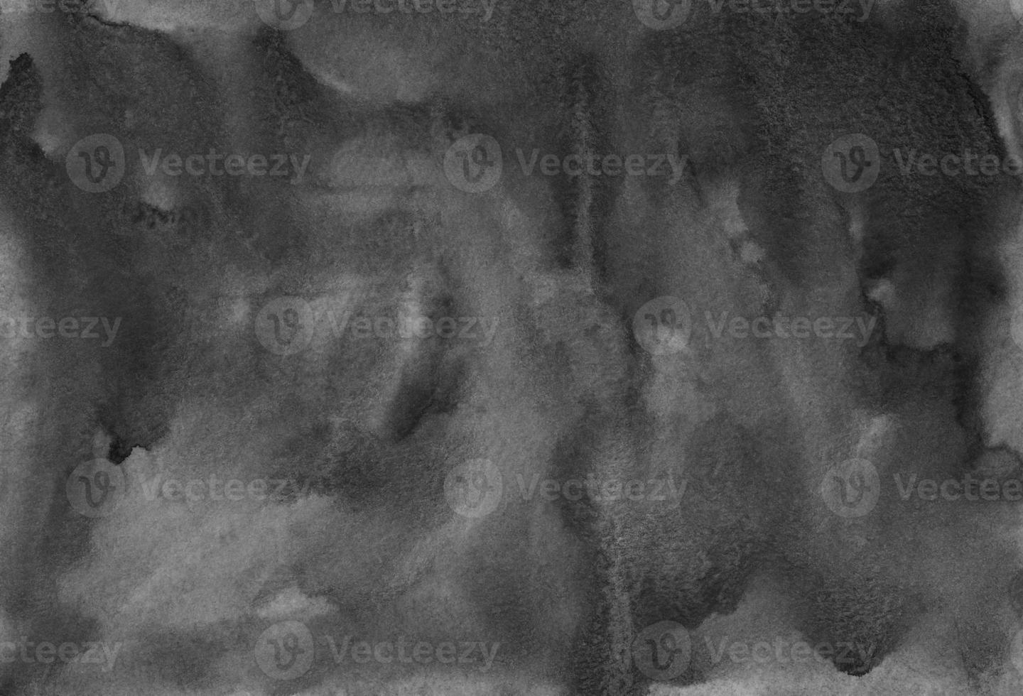 Watercolor black and gray background texture hand painted. Dark abstract old monochrome overlay. Ink stains on paper. photo