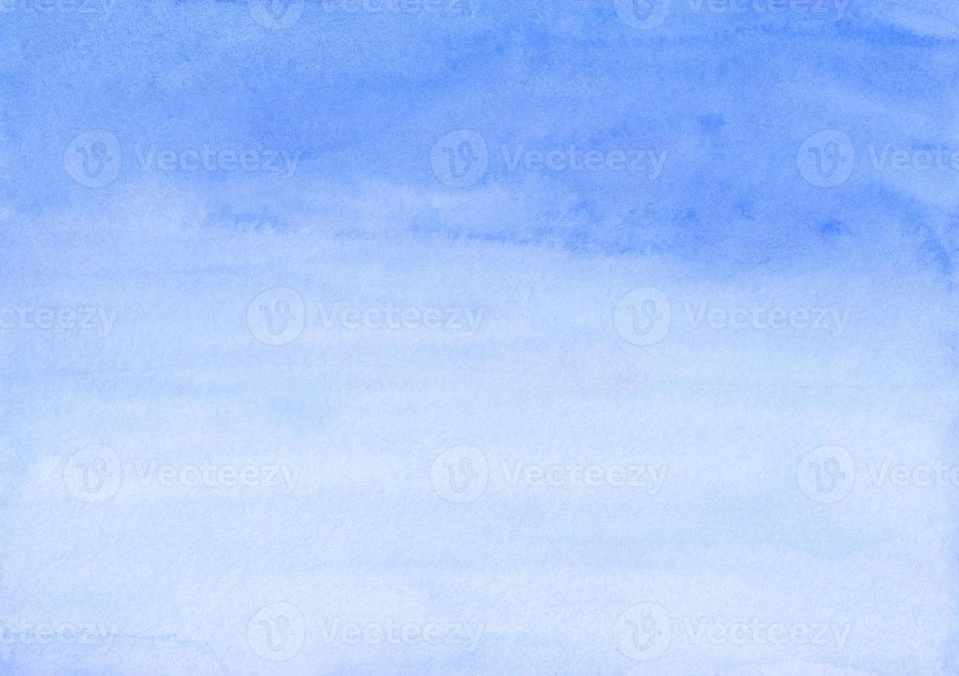 Watercolor light blue gradient background texture. Aquarelle abstract birght sky blue ombre backdrop. Watercolour horizontal trendy template. Textured paper. photo