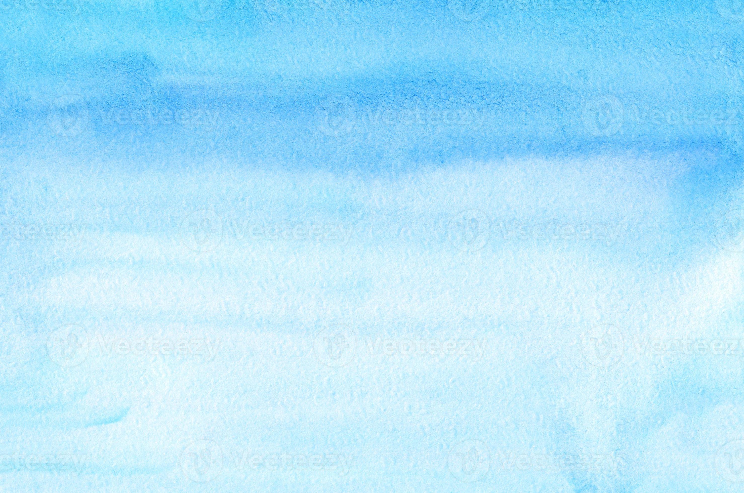 Watercolor light blue gradient background texture. Aquarelle abstract