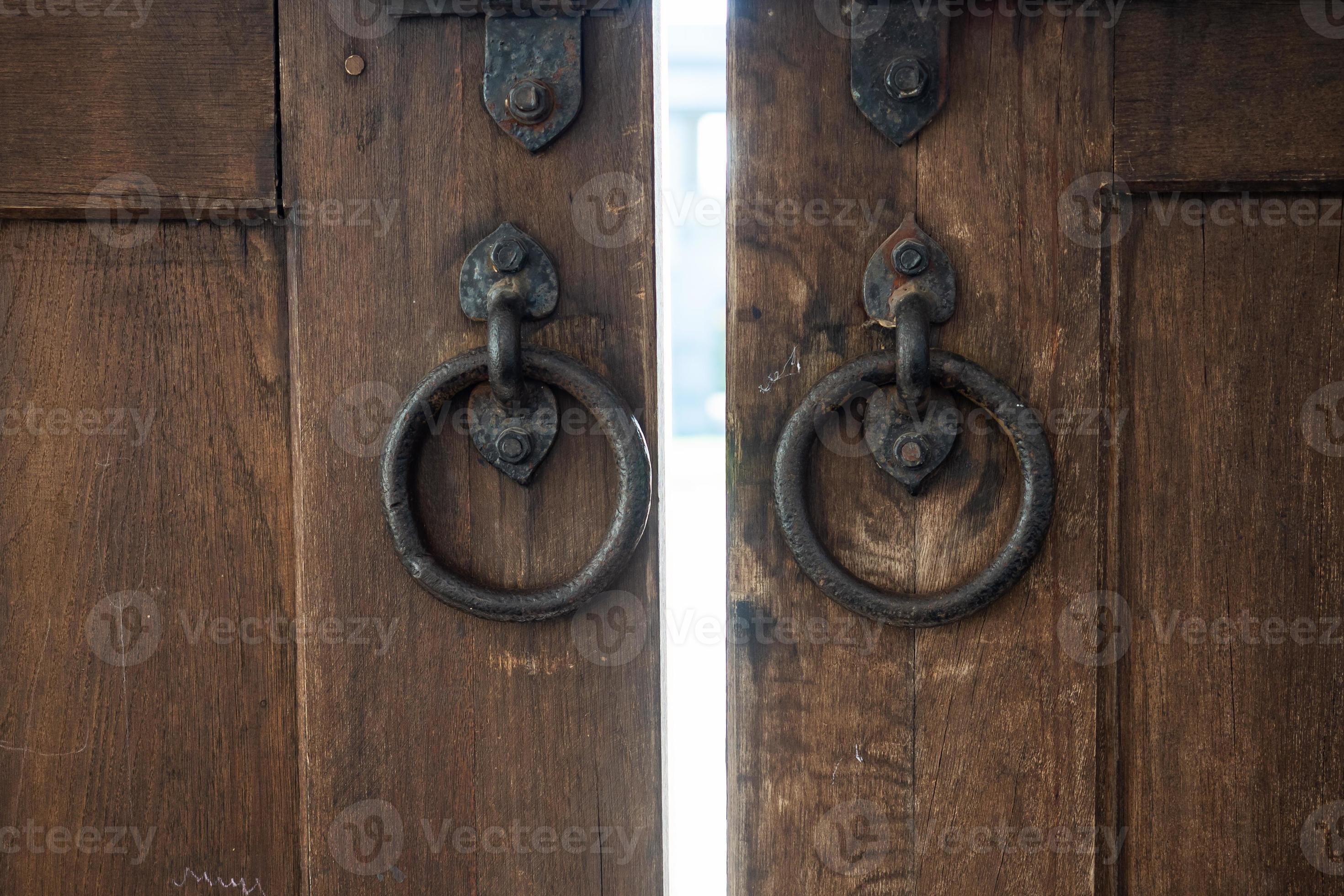 Texture of old wood, texture of a wooden door with a natural pattern