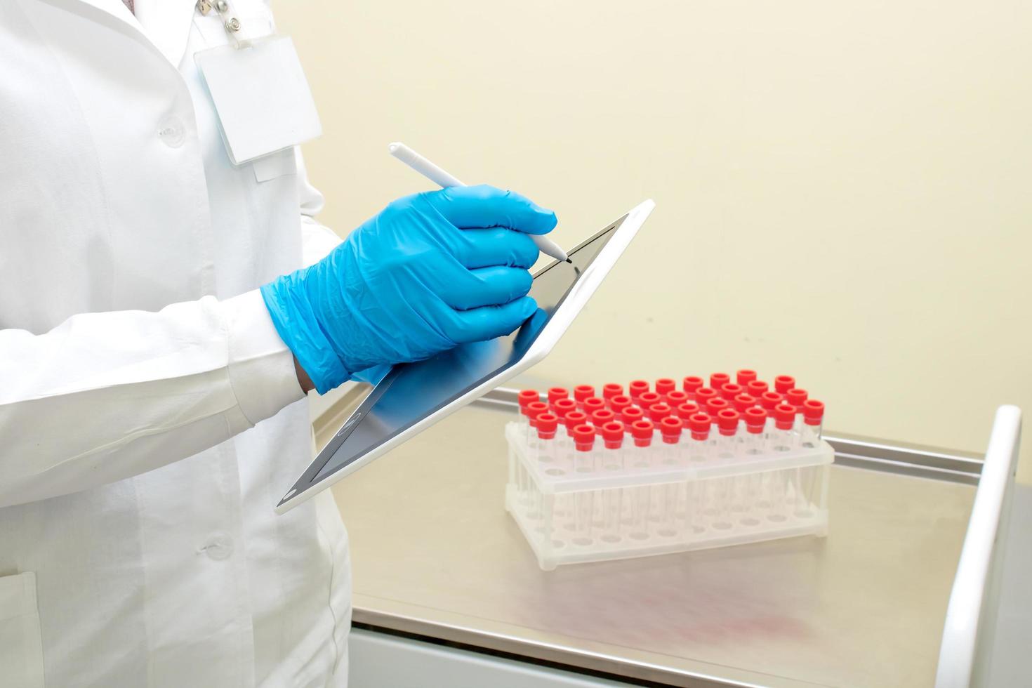 the doctor writes a referral for analysis photo