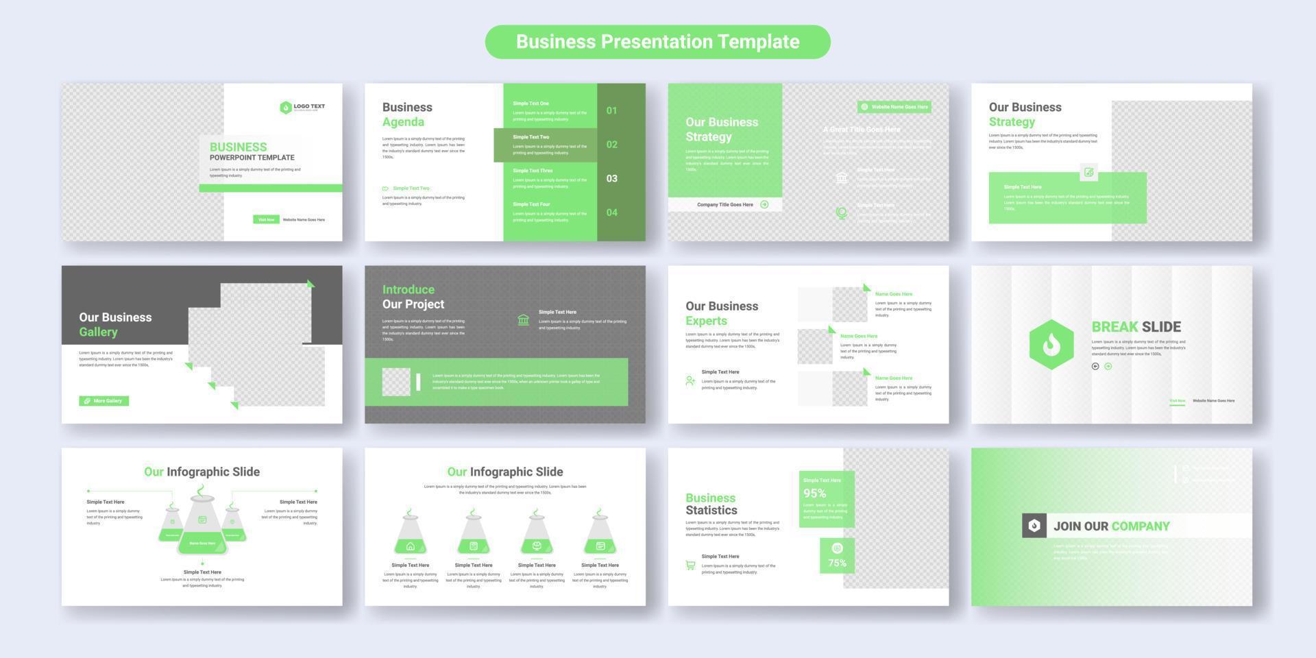 Creative business presentation slides template design. Use for modern presentation background, brochure design, website slider, landing page, annual report, company profile vector