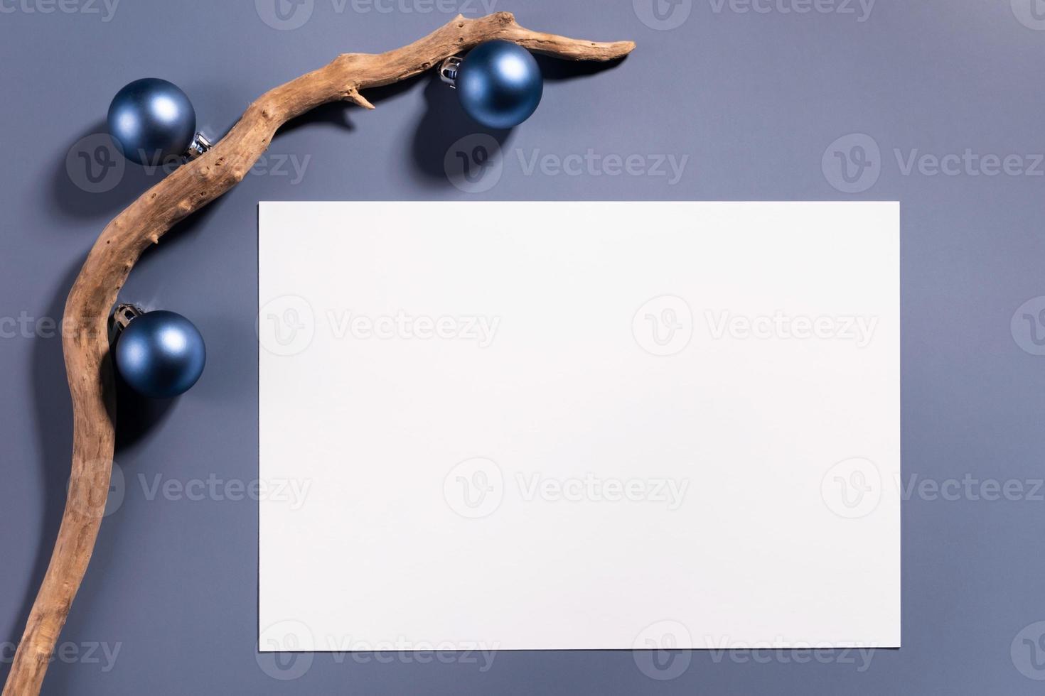 Christmas Greeting Card Mockup in minimal style photo