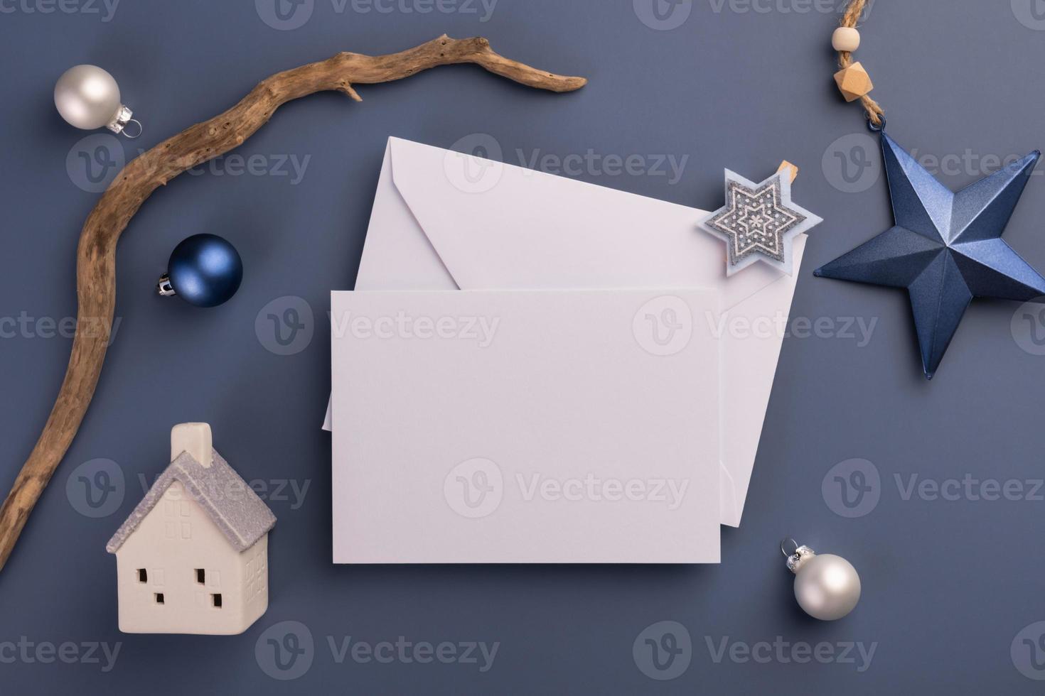 Christmas Greeting Card Mockup in luxury style photo