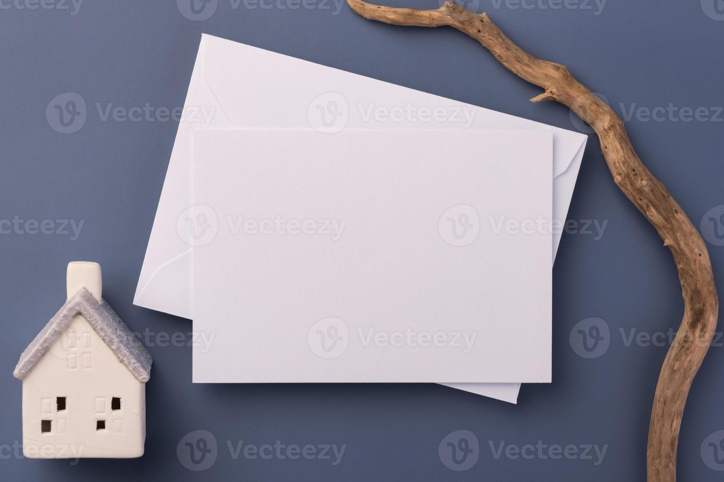 Christmas Greeting Card Mockup in minimalistic style photo