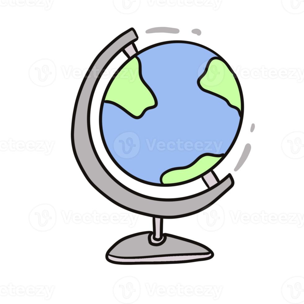 schattig wereldbol voor leraar png