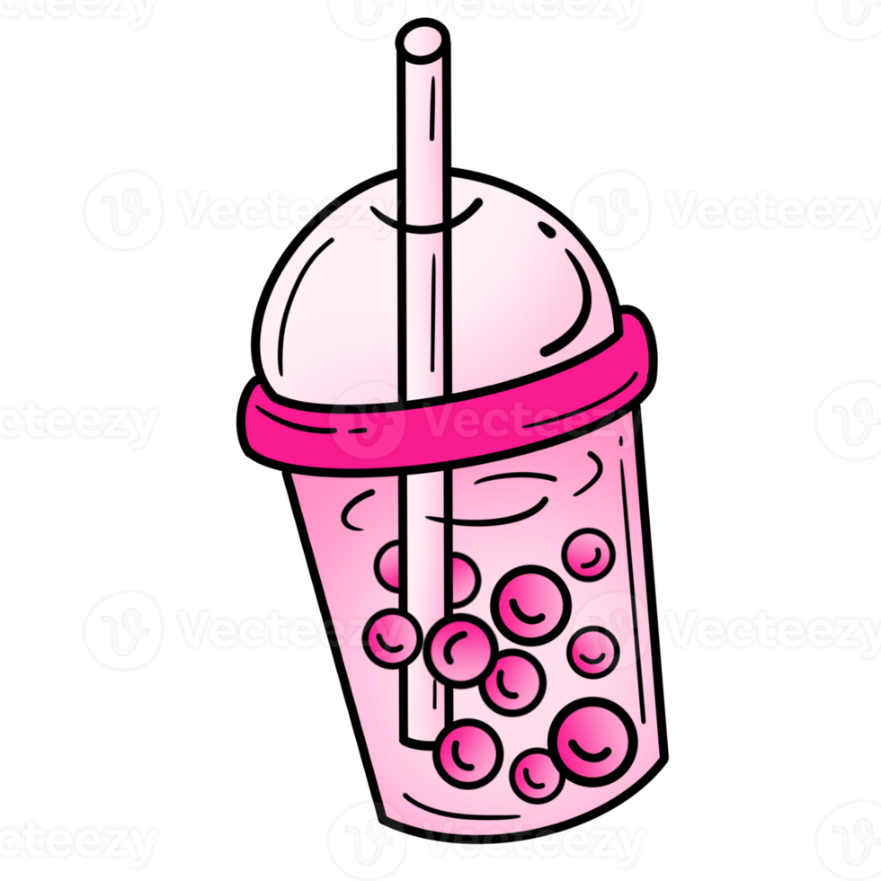 der Erdbeer Bubble Tea png