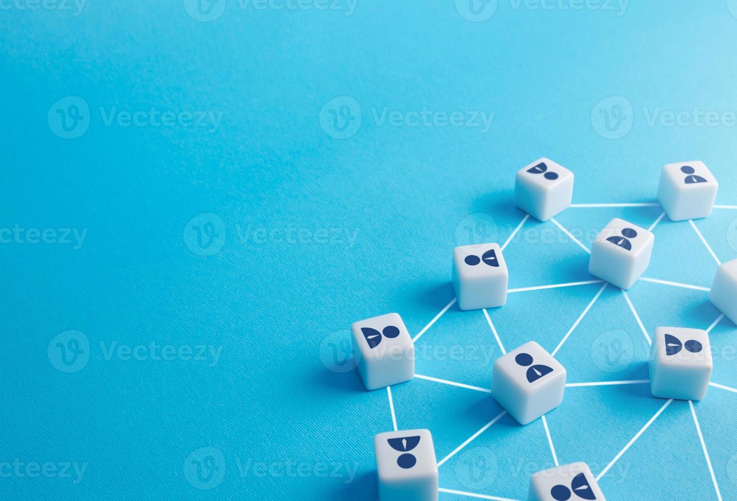 Communication of people in the network. Public and business relations. Cooperation and experience information exchange. Information technologies. Decentralized networking. photo