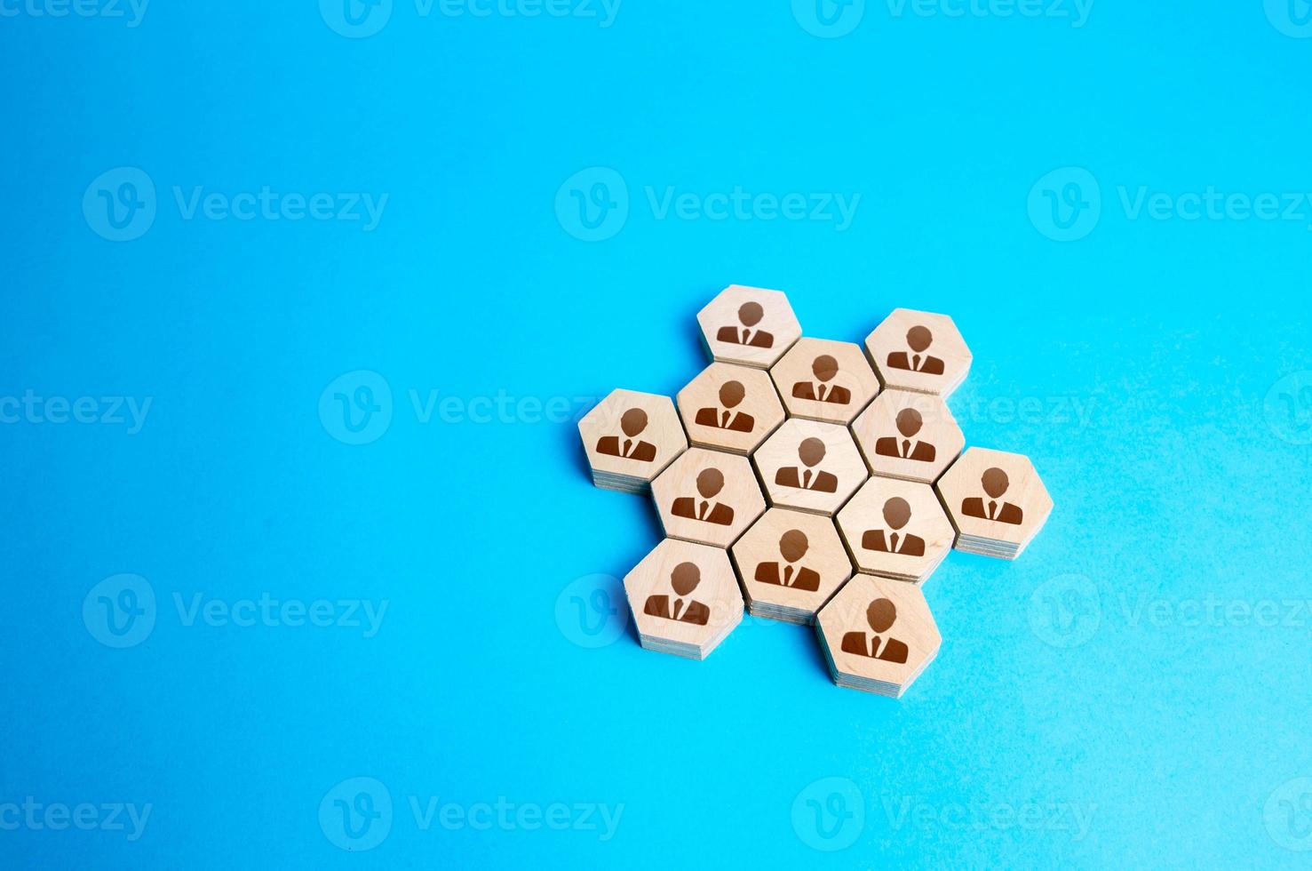 People are united. Social organizations, commercial structure. Team organization, joining forces. Business management. Discipline in hierarchy. Unity. Team building, teamwork cooperation. photo