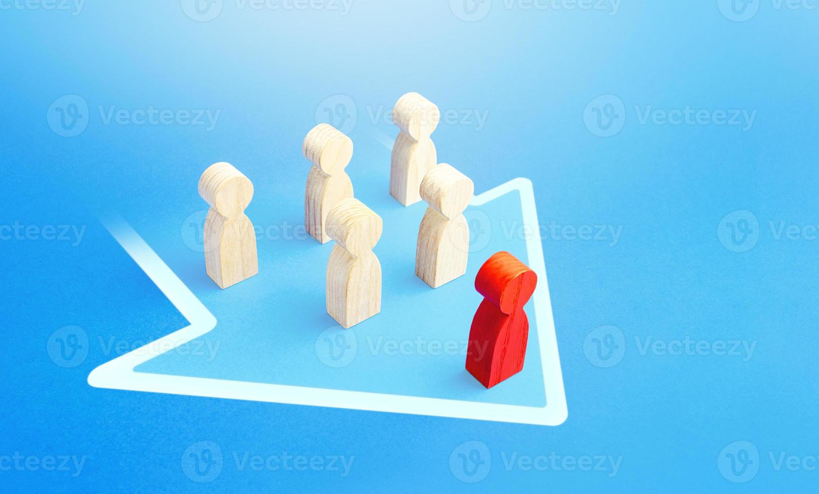 The leader and employees form a single effective and powerful team. Joint efforts to achieve the goal. Teamwork, cooperation and collaboration. Discipline equality, well coordinated group. Management photo
