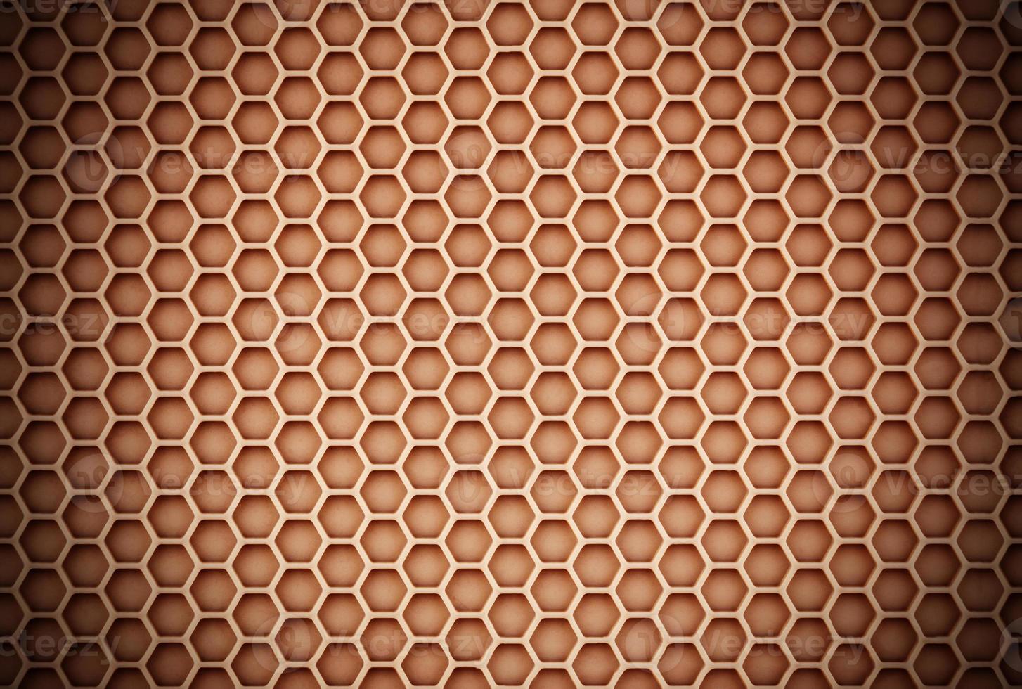 Fondo nítido de panal marrón abstracto con viñeta foto