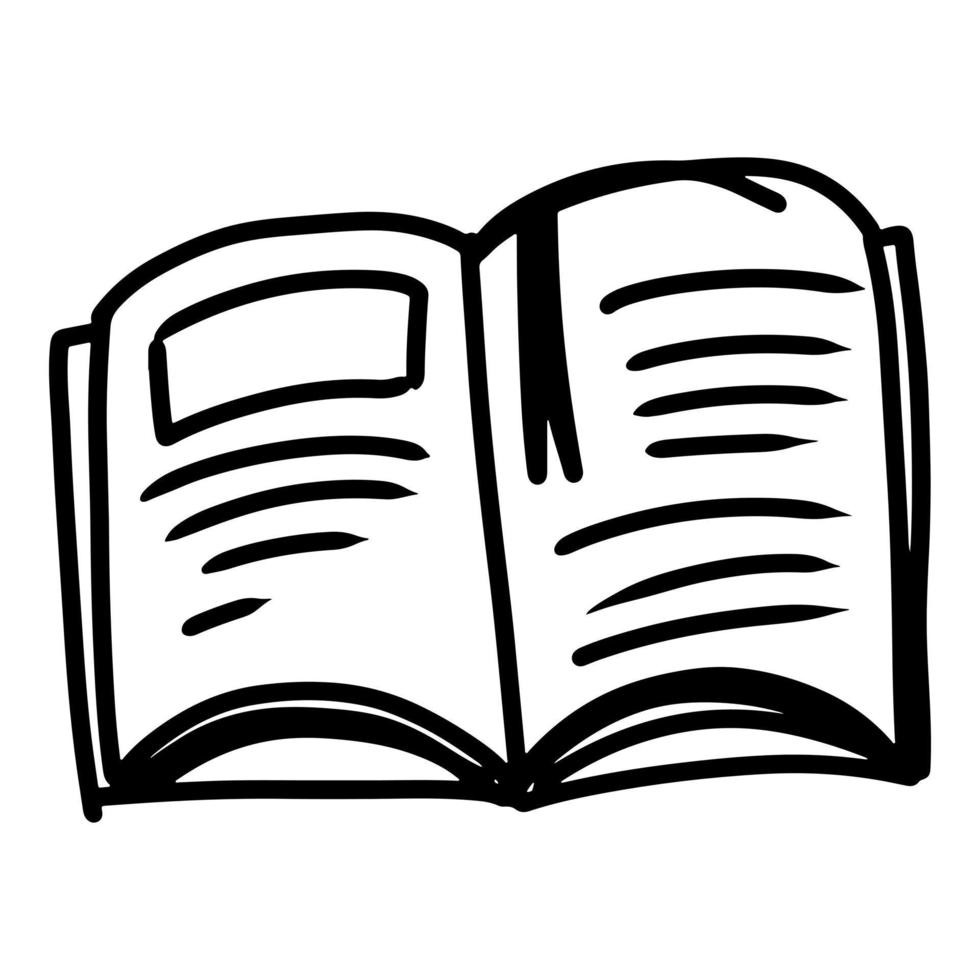 Doodle sketch style of Hand drawn book vector illustration for concept