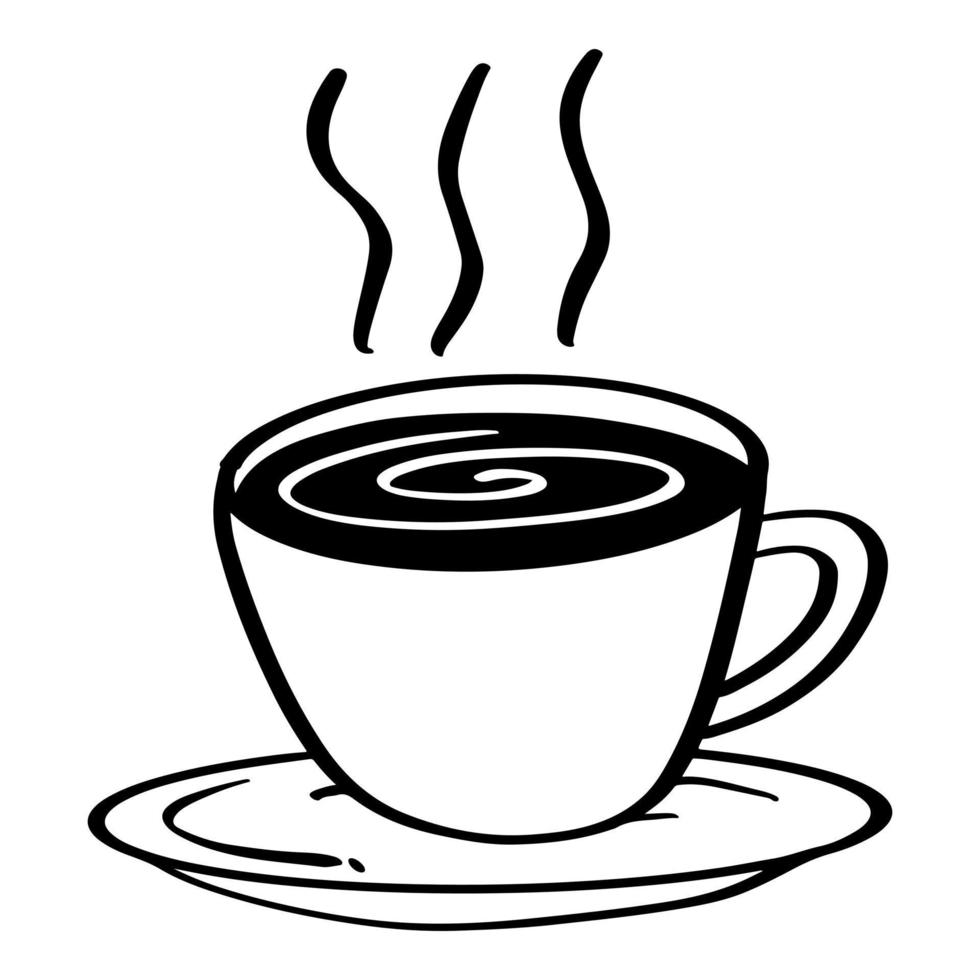 Doodle sketch style of Hand drawn coffee cup vector illustration for concept design.