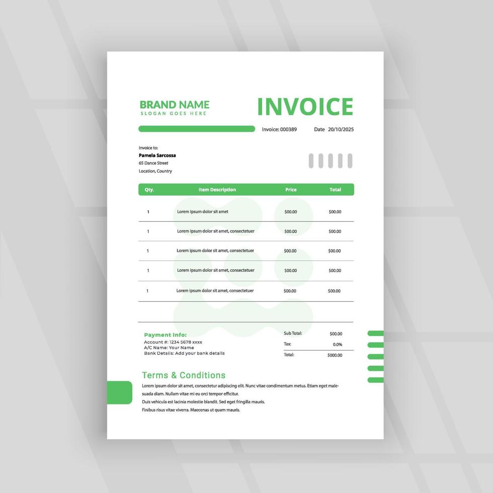 simple Invoice document vector