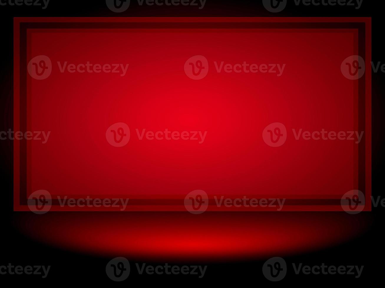 Abstract smooth red studio room background used for product display, banner, template photo