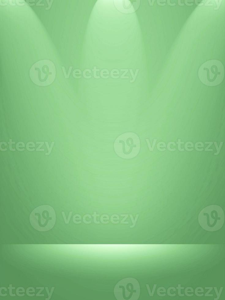 Abstract green background with smooth gradient used for web design templates, product studio room photo