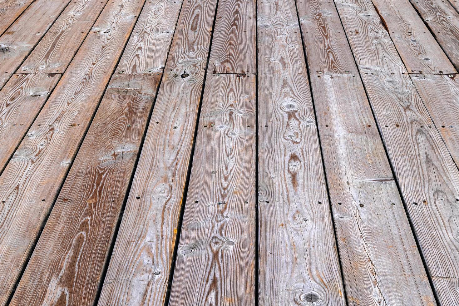 empty dry flat gray wooden deck background with perspective photo