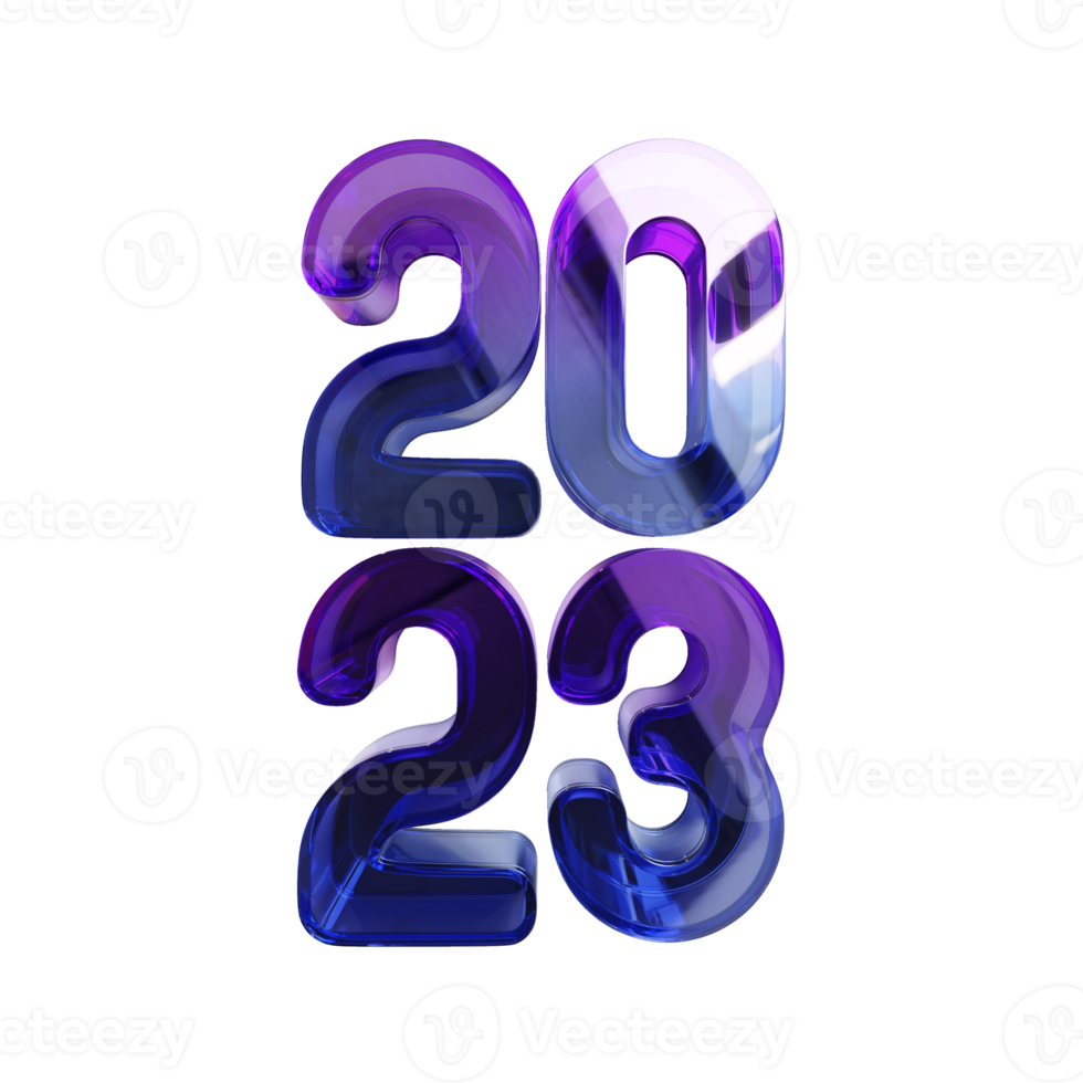 New Year 3D Typography png