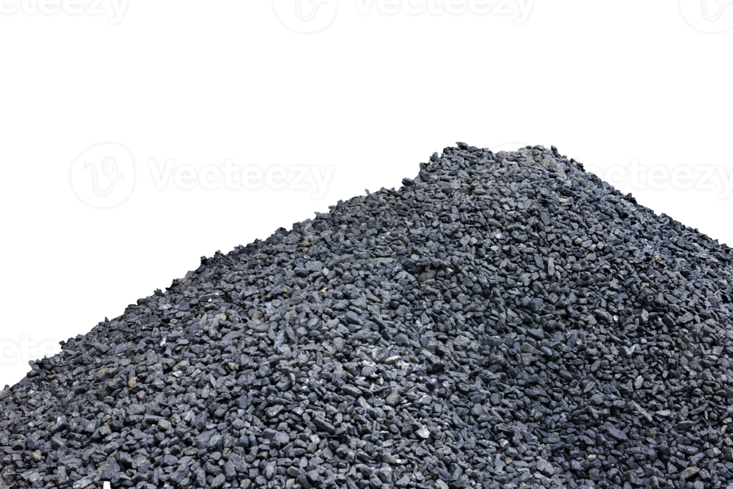 A large pile of black coal on a transparent isolated background. PNG. Energy crisis. png