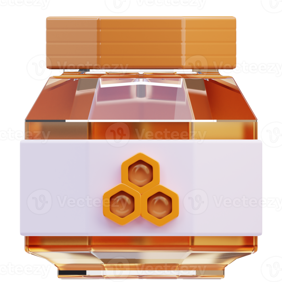 3d renderen van honing pot icoon illustratie voor Gezondheid png