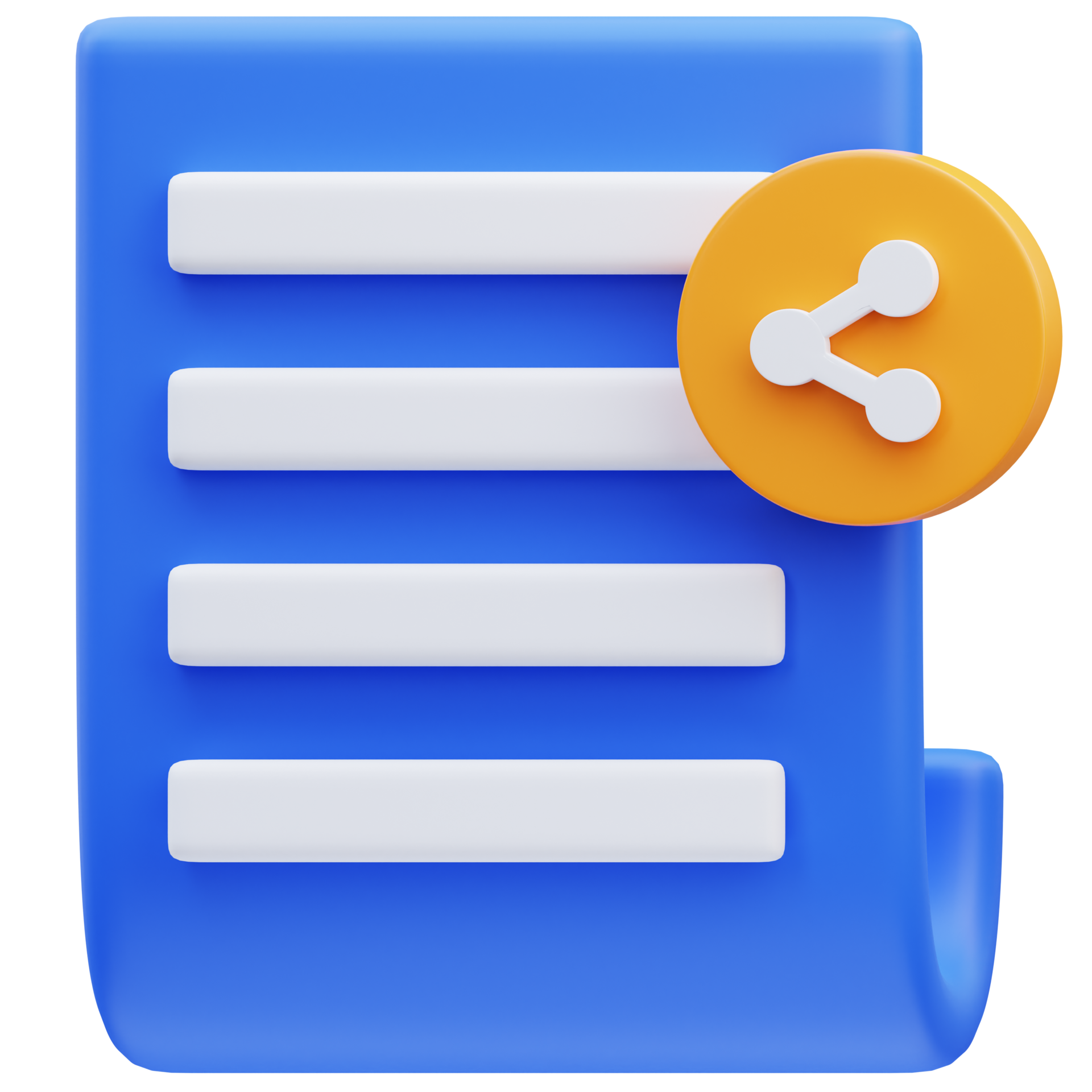 3d document sharing icon illustration rendering 12625010 PNG