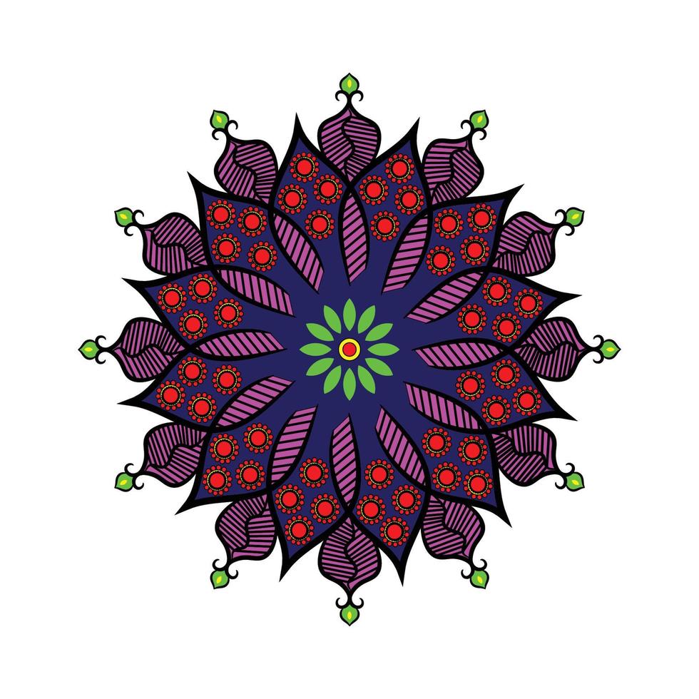 Mandala, square background design, lace ornament in oriental style. vector