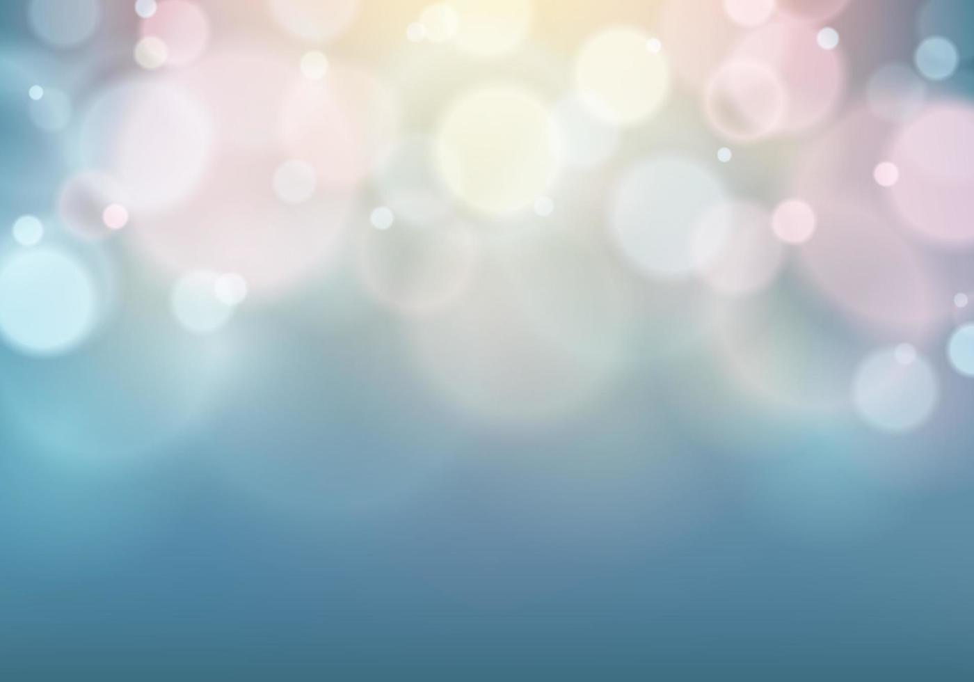 Abstract blue blurred bokeh light background vector